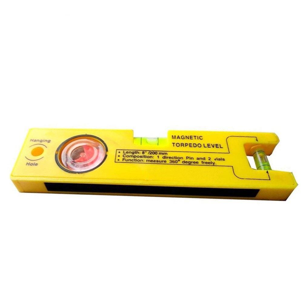 0429 8-inch Magnetic Torpedo Level with 1 Direction Pin, 2 Vials and 360 Degree View 0429 8-inch Magnetic Torpedo Level with 1 Direction Pin, 2 Vials and 360 Degree View